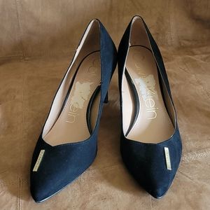 Calvin Klein Black Suede Pumps